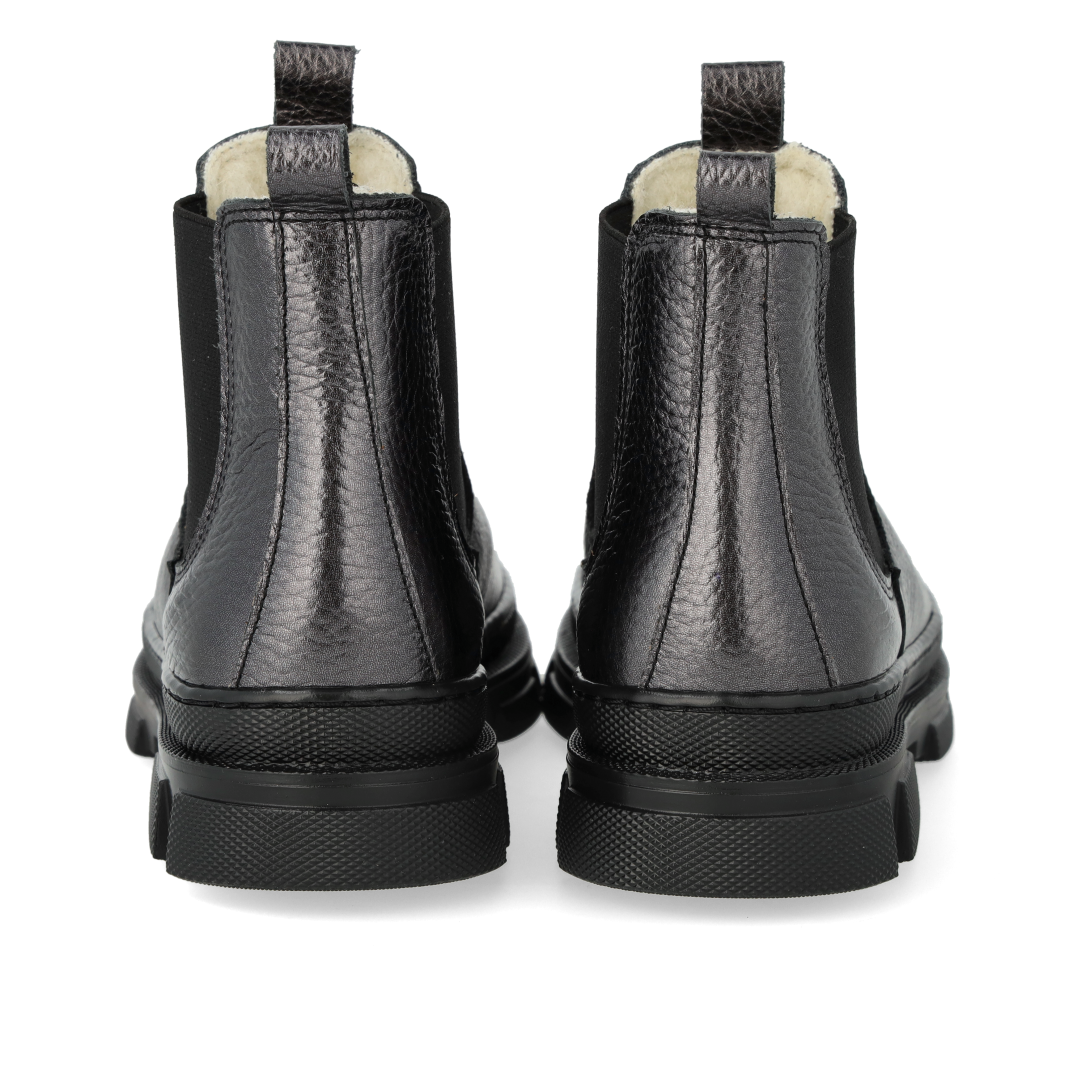 Chelsea-Stiefel mit Elastikeinsatz und Wollfutter