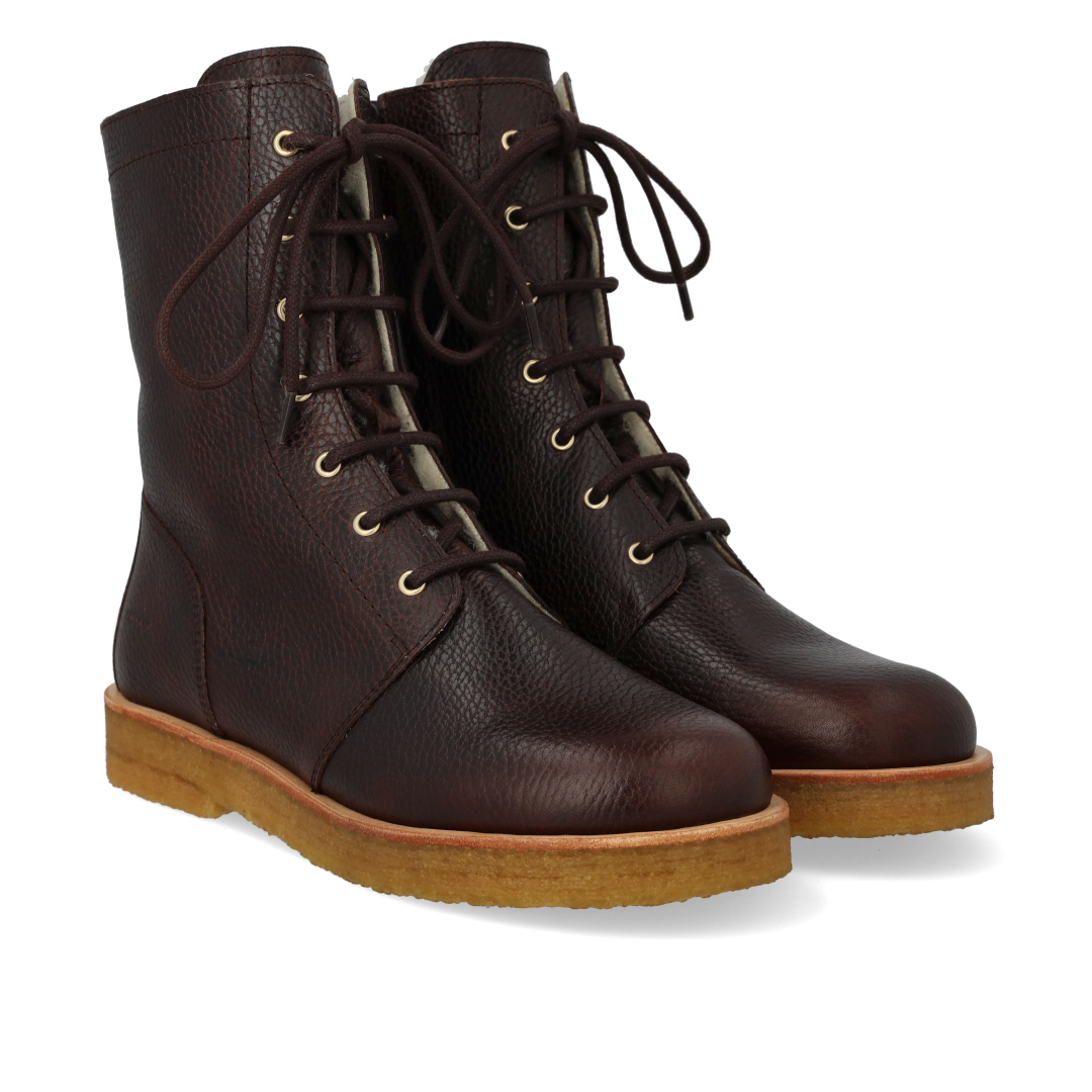 Schnürstiefel mit Wollfutter