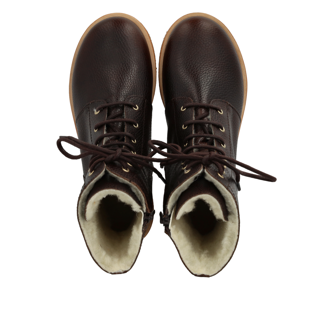 Schnürstiefel mit Wollfutter