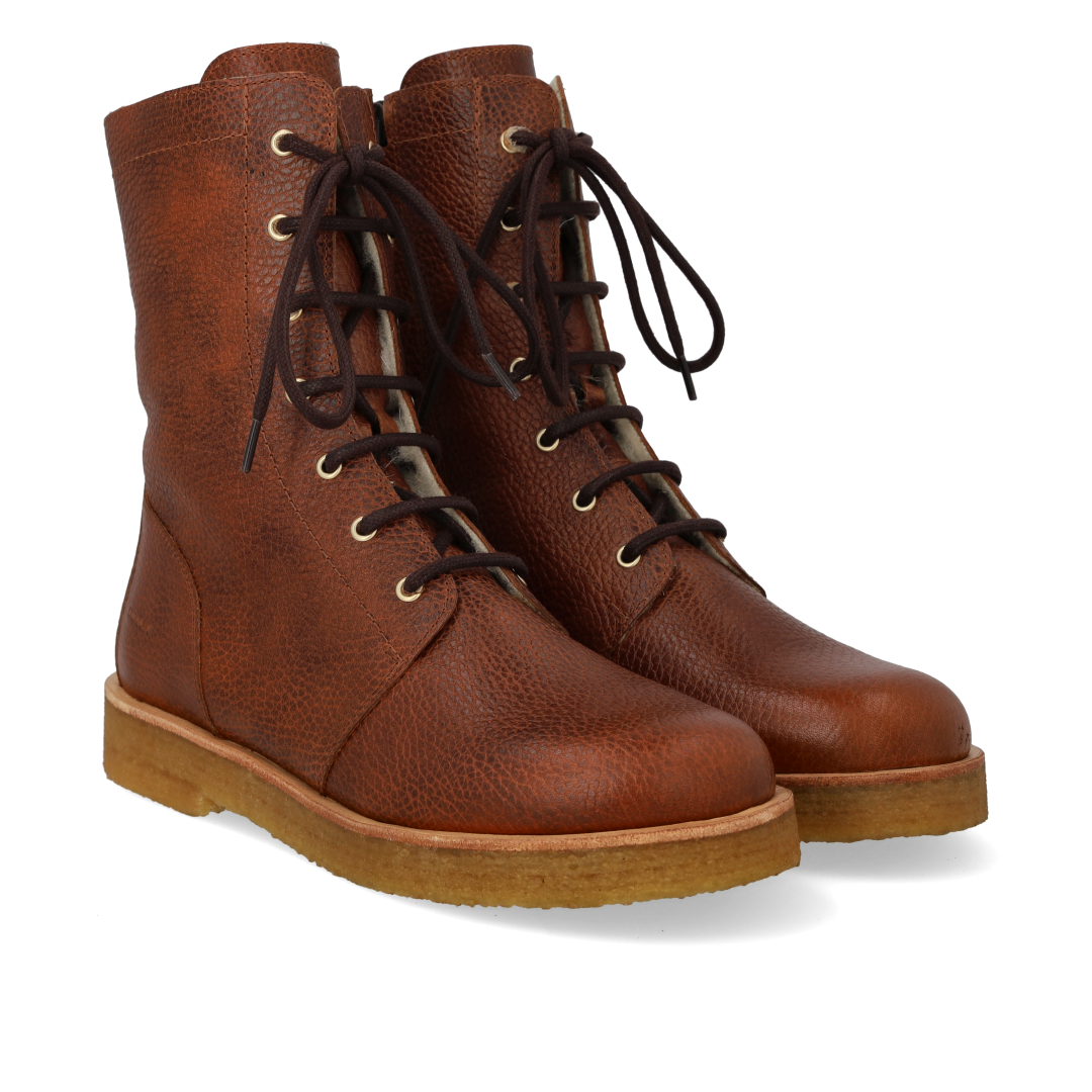 Schnürstiefel mit Wollfutter