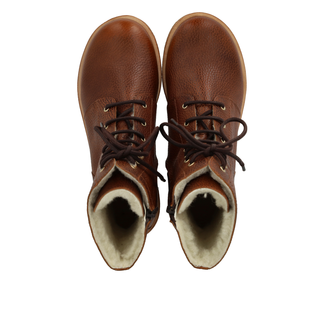 Schnürstiefel mit Wollfutter