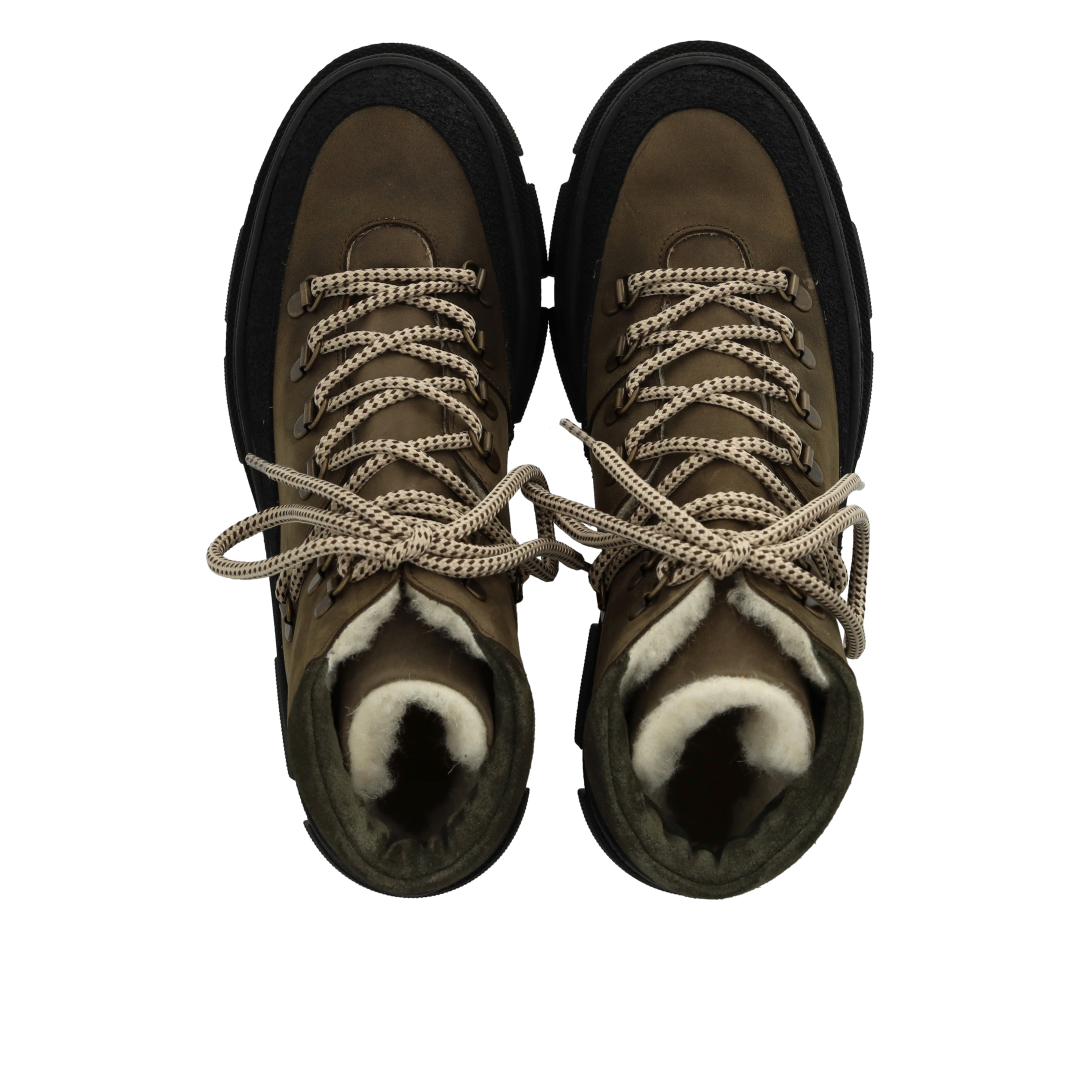 Schnürstiefel mit Wollfutter
