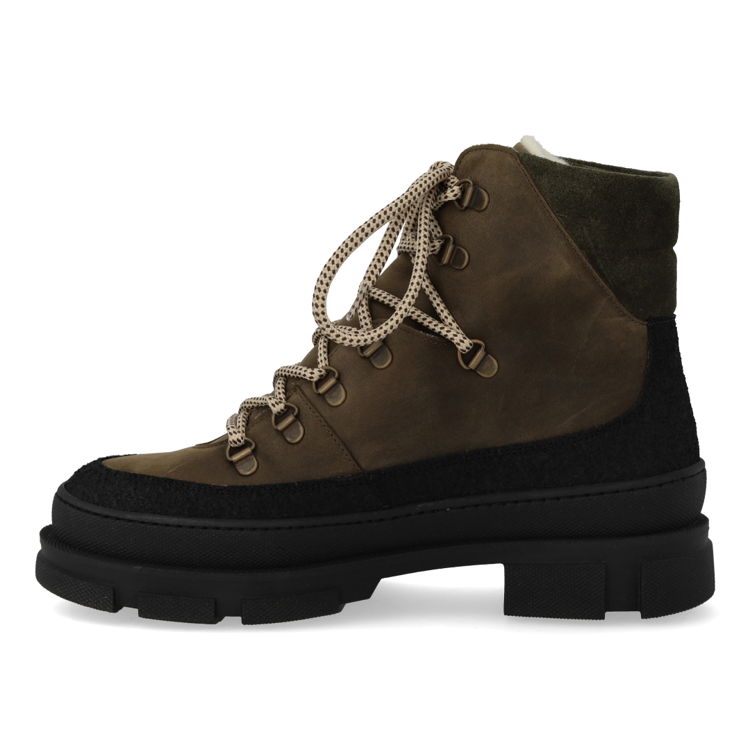 Schnürstiefel mit Wollfutter