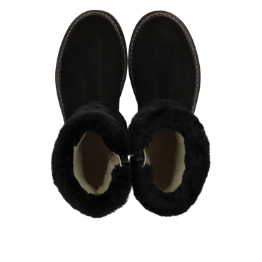 Wildlederstiefel mit weichem Lammfellfutter