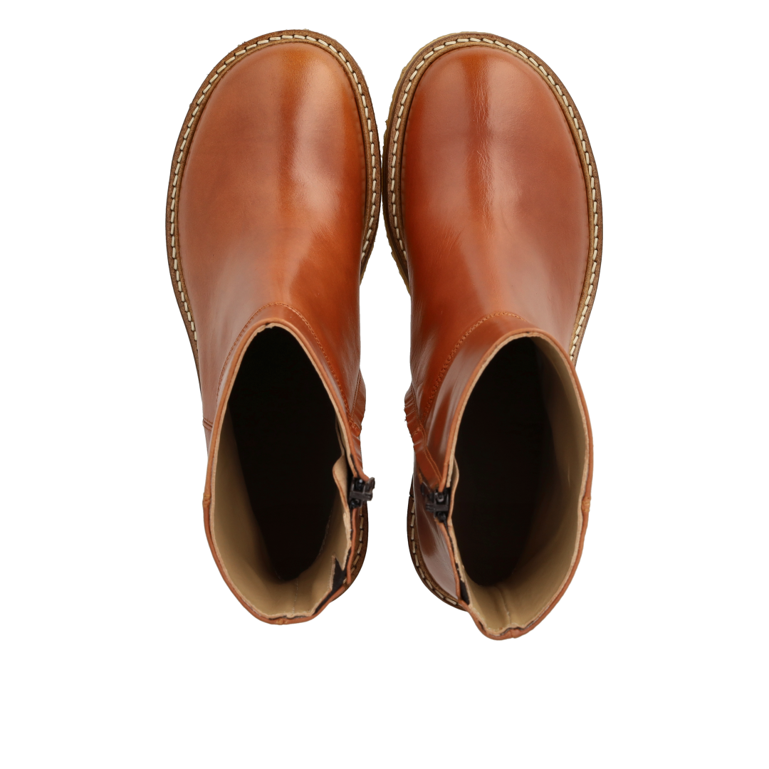 Stiefelette mit Blockabsatz und Reißverschluss