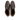 Handgeflochtene Lederstiefelette mit skulpturalem Blockabsatz