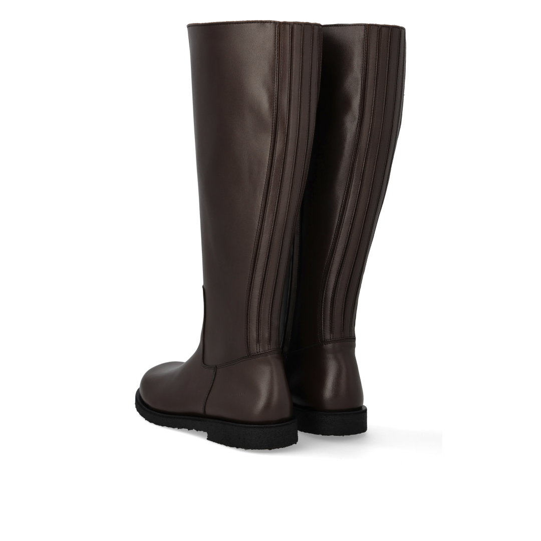 Lederstiefel mit langem Schaft und Weite Passform