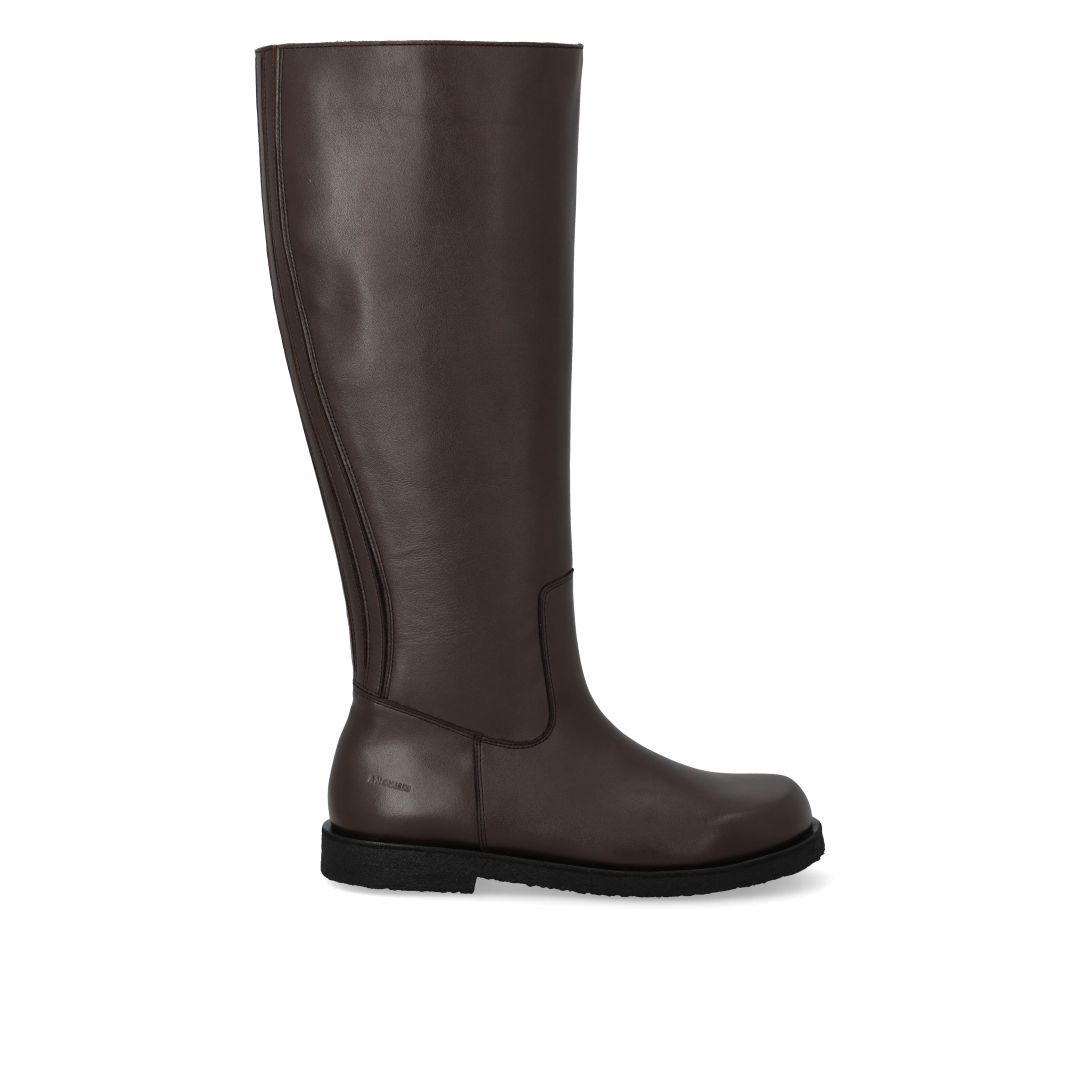 Lederstiefel mit langem Schaft und Weite Passform