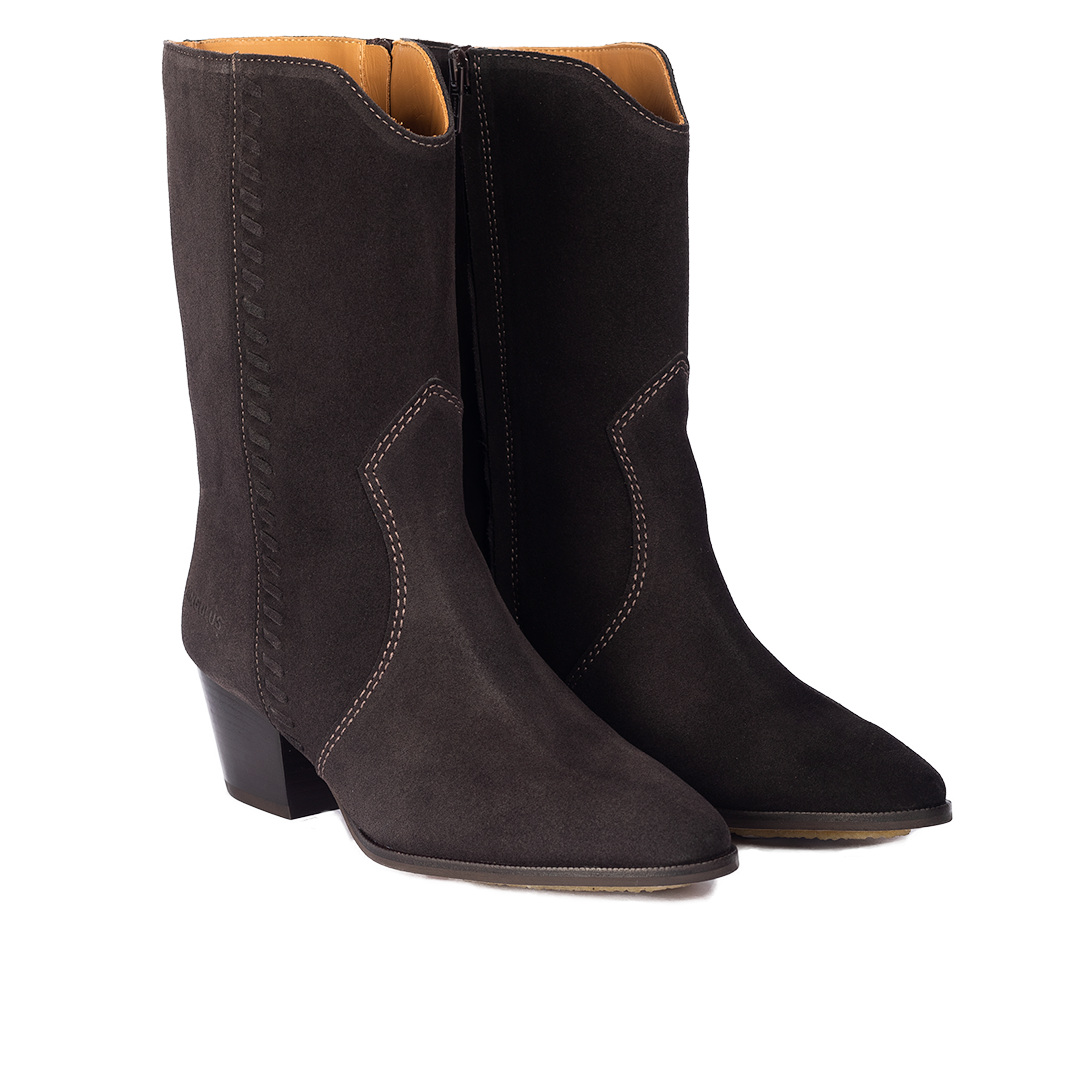 Cowboystiefel mit geflochtenen Ziernähten