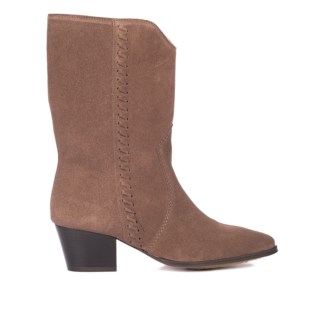 Cowboystiefel mit geflochtenen Ziernähten