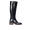 Stiefel mit langem Schaft und geflochtenen Ziernähten
