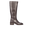 Stiefel mit langem Schaft und geflochtenen Ziernähten