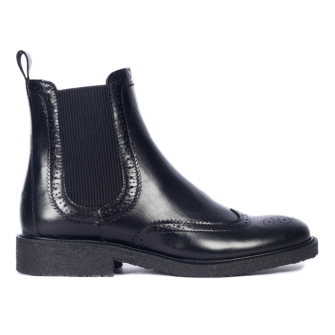 Stiefel mit dekorativem Brogue-Lochmuster