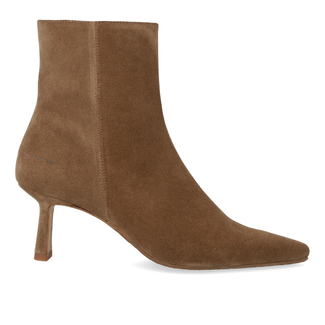 Skulpturale Stiefelette mit spitzer Zehenpartie