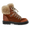 Colorblock-Stiefel mit Pelzdetails