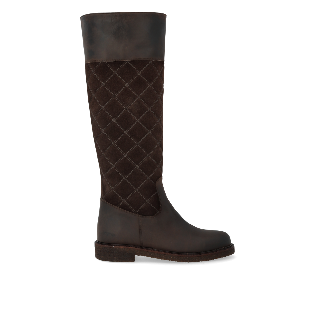 Langschaftstiefel mit Steppdetail