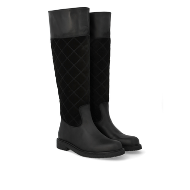 Langschaftstiefel mit Steppdetail