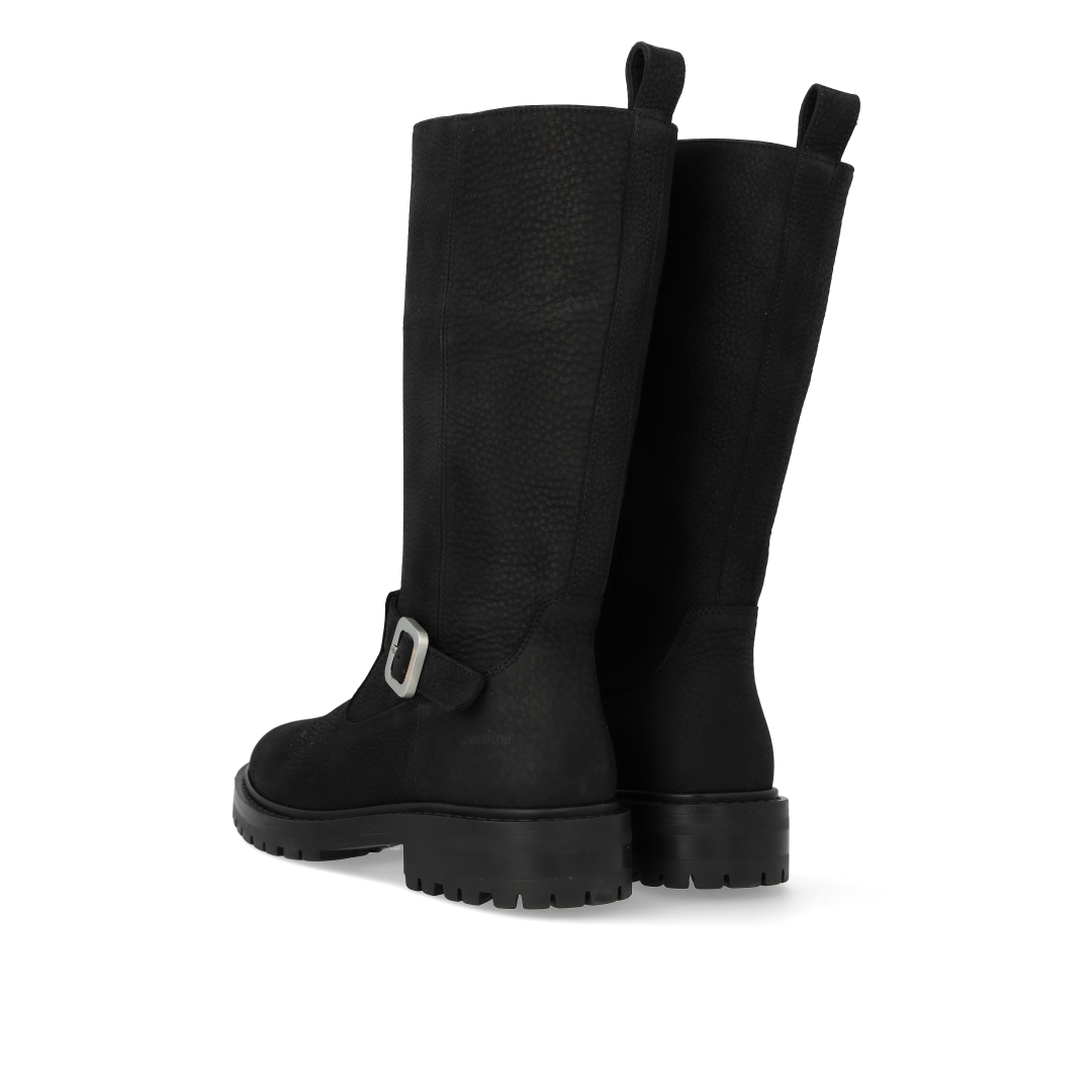 Mittelhoher Stiefel mit Logo-Schnalle