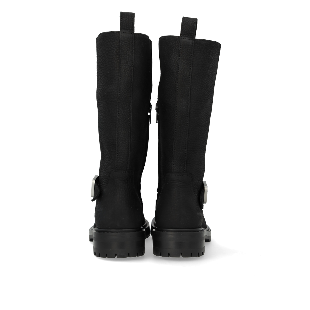 Mittelhoher Stiefel mit Logo-Schnalle