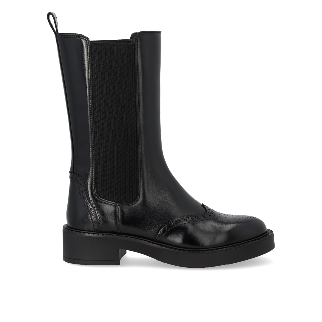 Chelsea-Stiefel mit Brogue-Lochmuster