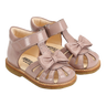 Angulus Lauflern-Sandale mit Schleife und Klettverschluss
